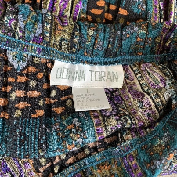 Donna Toran Womans L Skirt and Blouse Shoulder Pads 2 Piece Knit Collar Sleeves - Picture 8 of 12